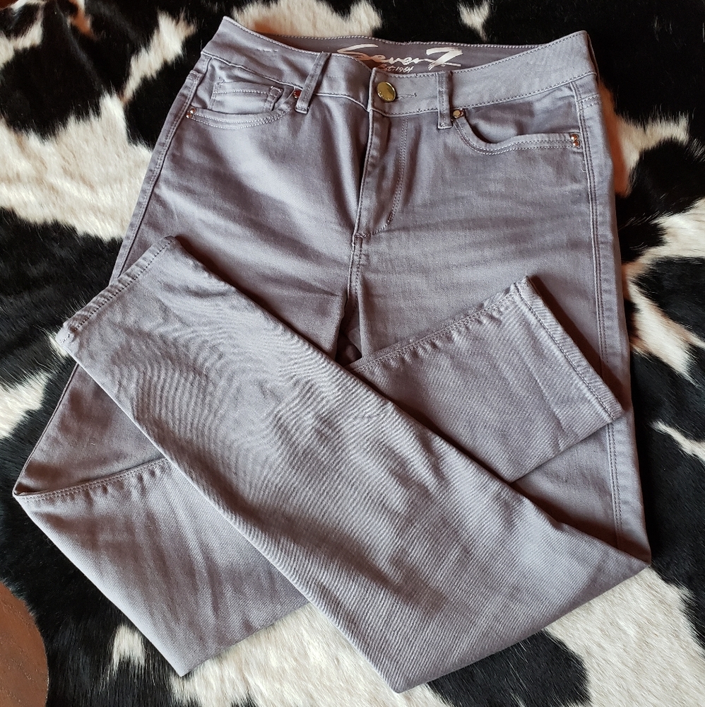 Seven7 skinny jeans, silver grey, size 6